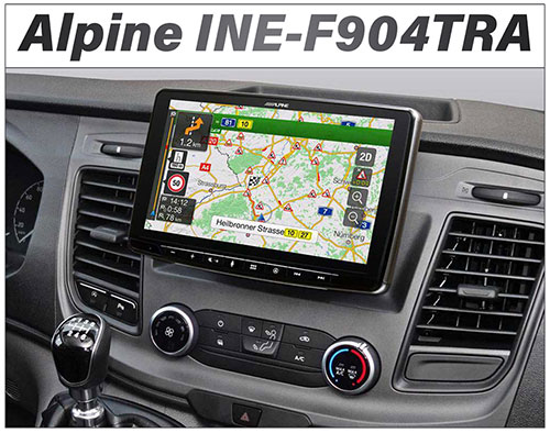 Ford Transit 7G FCC Autoradio einbauen Alpine INE-F904TRA Artikel