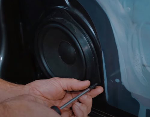 Opel Astra H Lautsprecher einbauen Türdämmung Original Lautsprecher ausbauen