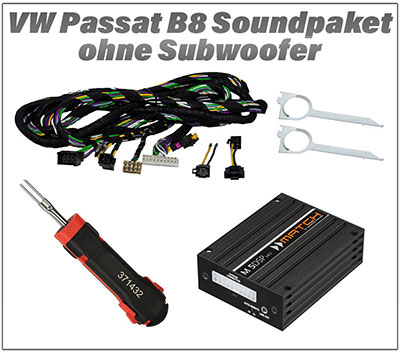 VW Passat B8 Subwoofer Endstufe einbauen Soundpaket Endstufe