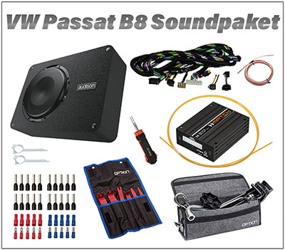 VW Passat B8 Subwoofer Endstufe einbauen Soundpaket Woofer