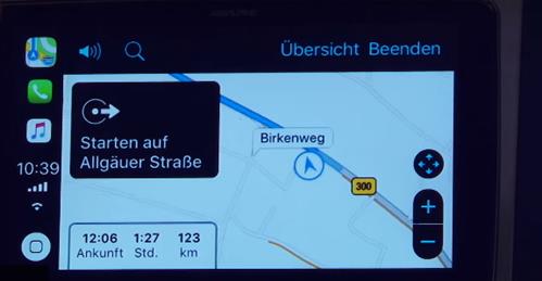 Navigation im ILX-F903 per Apple CarPlay