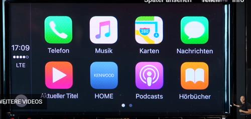 Home-Bildschirm bei Apple CarPlay