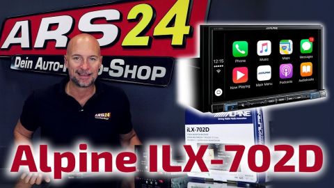 Alpine ILX-702D | 2-DIN Autoradio mit 1-DIN Gehäuse | DAB+, Apple CarPlay und Android Auto